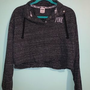 VSPink Cropped Long Sleeve Button Shirt